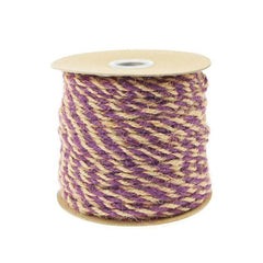 Bi-Colored Jute Twine Cord Rope Ribbon, 5/64-Inch or 2.5 mm, 50-Yard