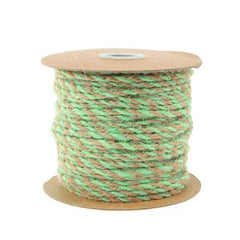 Bi-Colored Jute Twine Cord Rope Ribbon, 5/64-Inch or 2.5 mm, 50-Yard