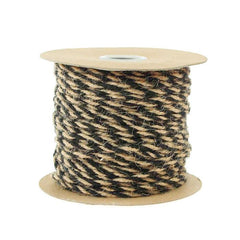 Bi-Colored Jute Twine Cord Rope Ribbon, 5/64-Inch or 2.5 mm, 50-Yard