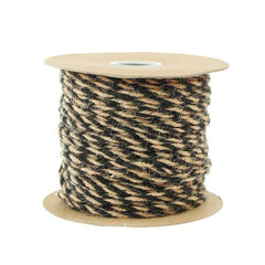 Bi-Colored Jute Twine Cord Rope Ribbon, 2.5mm, 5/64-inch, 50-yard