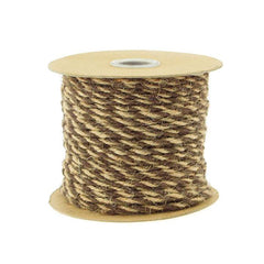 Bi-Colored Jute Twine Cord Rope Ribbon, 5/64-Inch or 2.5 mm, 50-Yard