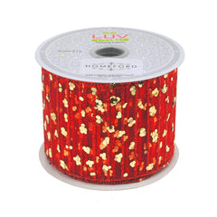 Glitter Stripes Gold Confetti Christmas Ribbon, 2-1/2-inch, 10-yard