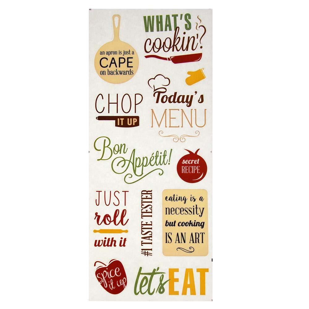 Whats Cooking Clear Photo Safe Stickers, 12-Count