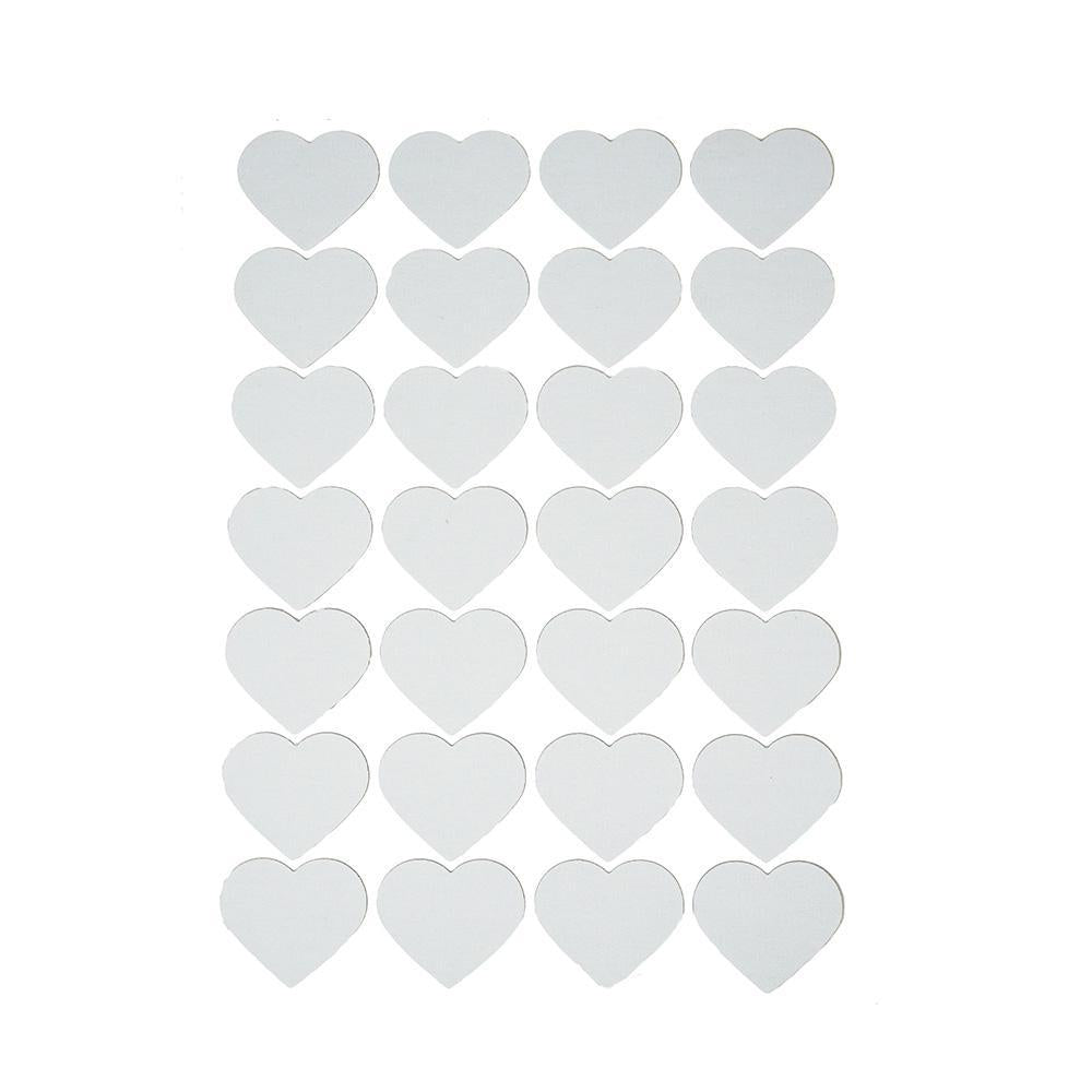 Craft Cotton Canvas Heart Stickers, 1-7/8-Inch, 28-Count