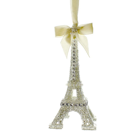 Vintage Glamour Eiffel Tower Christmas Ornament, 6-Inch