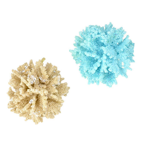 Styrofoam Coral Ball Christmas Ornament, 4-1/2-Inch