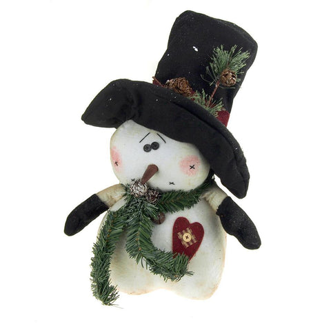 Felt Snowman with Top Hat Christmas Decoration, 16-Inch
