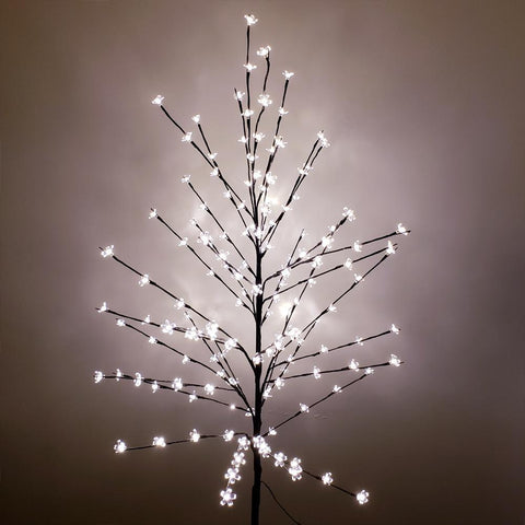 Artificial Cherry Blossom Tree, 150 Lights, Warm White, 6-Feet