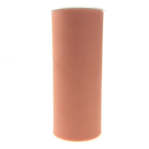 Tulle Spool Roll Fabric Net, Blush, 6-Inch, 25 Yards