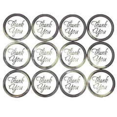 Thank You Print Foil Stickers, 1-Inch, 100-Count