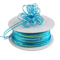 Iridescent Pull Bow Christmas Ribbon, 1/8-Inch, 50 Yards