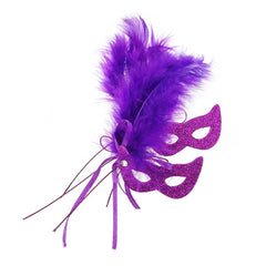 EVA Glitter Foam and Feather Masquerade Masks, 2-1/2-Inch