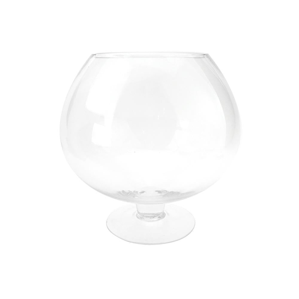 Clear Stem Bowl Vase, 9-Inch