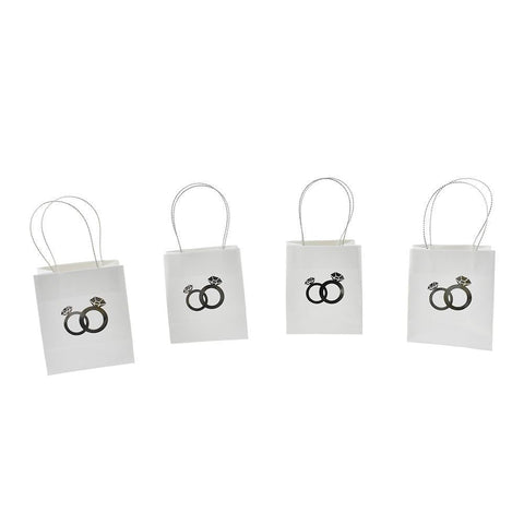 Foil Entwined Wedding Ring Favor Bags, 2-7/8-Inch,  4-Count