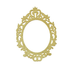 Glitter Antique Style Wooden Oval Frame, 11-3/4-Inch