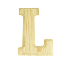 Pine Wood Beveled Wooden Letters and Numbers, 5-13/16-inch, Natural