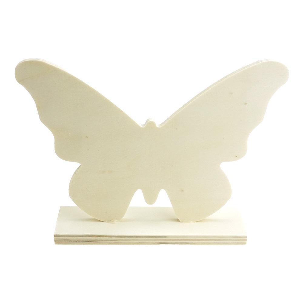 DIY Butterfly Stand-Up Wood Craft, Natural, 7-Inch