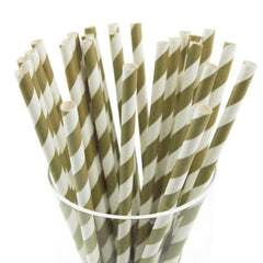 Candy Striped Paper Straws, 7-3/4-inch, 25-Piece