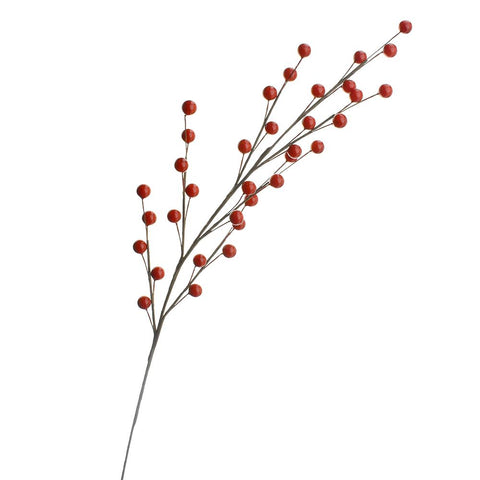 Metallic Red Berry Wire Pick, 19-Inch