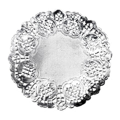 Round Paper Lace Doilies, 4-1/2-Inch, 30-Count - Silver