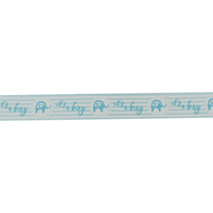 Baby Elephant Ribbon, 7/8-Inch, 4-Yard - Blue