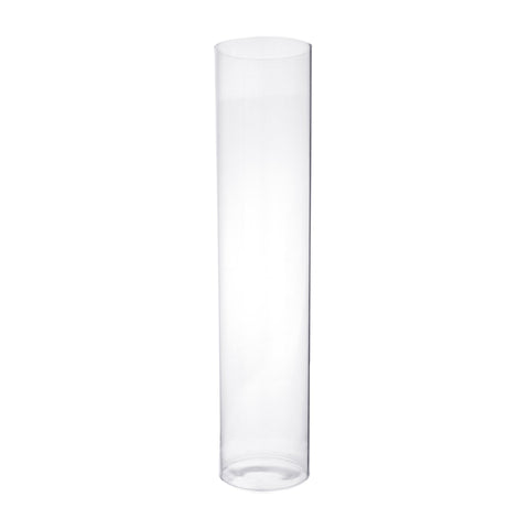 Clear Hurricane Candle Holder Glass Vase, 14-Inch x 2-Inch, 24-Count