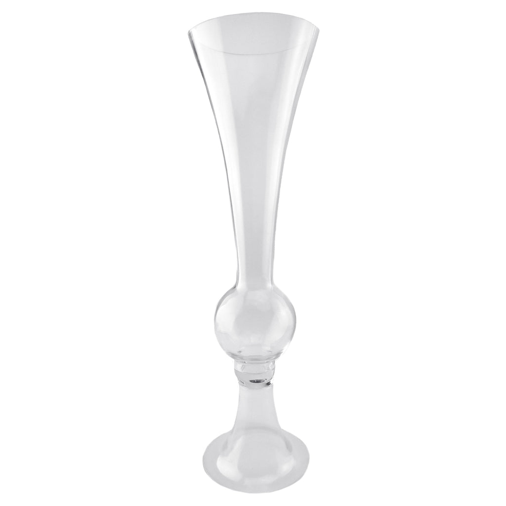 Reversible Latour Trumpet Glass Vase, 20-Inch x 6-Inch - Clear