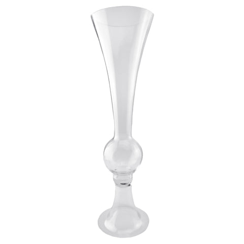 Reversible Latour Trumpet Glass Vase, 20-Inch x 6-Inch - Clear