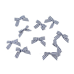 Striped Grosgrain Twist Tie Bows, 5/8-Inch, 10-Count