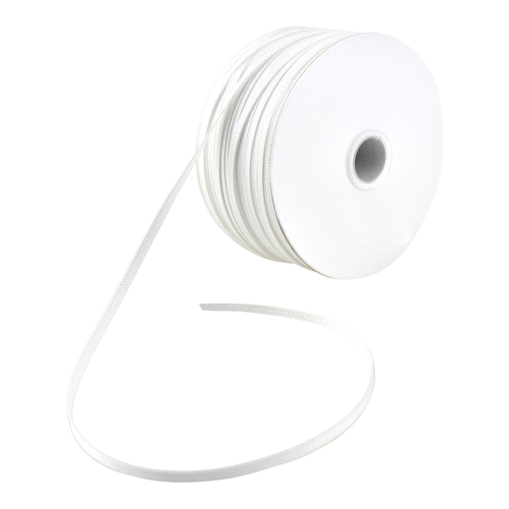 Solid Grosgrain Ribbon, 1/8-inch, 50-yard, White
