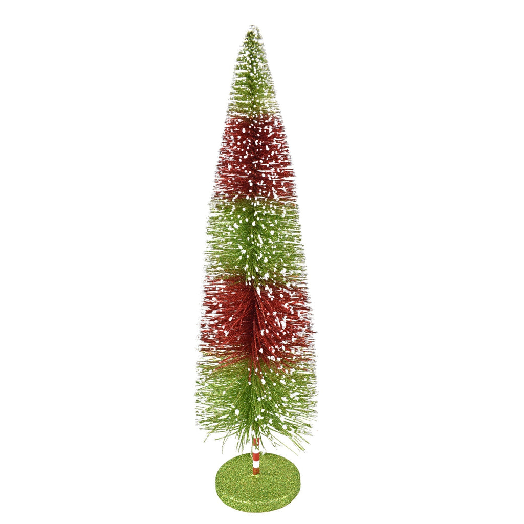 Artificial Glittered Bottlebrush Christmas Tree, 16-Inch