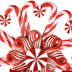 Peppermint Wreath Christmas Ornaments, 5-Inch, 2-Piece
