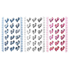 Baby Footprint Rhinestone Stickers, 7/8-Inch, 20-Count