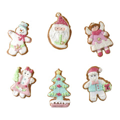 Christmas Cookie Friends Ornaments, 4-3/4-Inch, 6-Piece