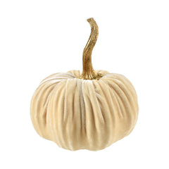 Velvet Pumpkin Centerpiece Decoration, 6-1/2-Inch