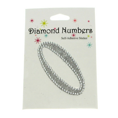 Diamond Glitter Number Stickers, 2-1/4-inch