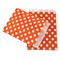Large Polka Dots Paper Treat Bags, 7-Inch, 25-Piece