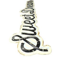 Rustic "Sweet Dreams" Hanging Metallic Sign, 35-Inch