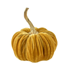 Velvet Pumpkin Centerpiece Decoration, 6-1/2-Inch