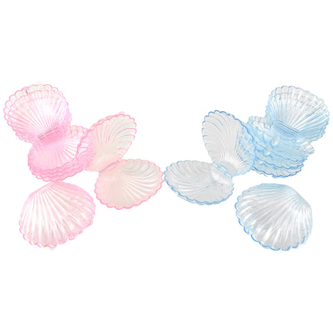 Acrylic Plastic Seashell Favor Cases, 3-1/4-Inch, 12-Count