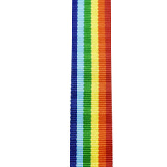 Rainbow Stripes Grossgrain Ribbon, 7/8-Inch, 4-Yard