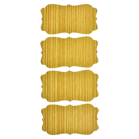 Bamboo Bracket Craft Stickers, 4-1/4-Inch, 4-Count