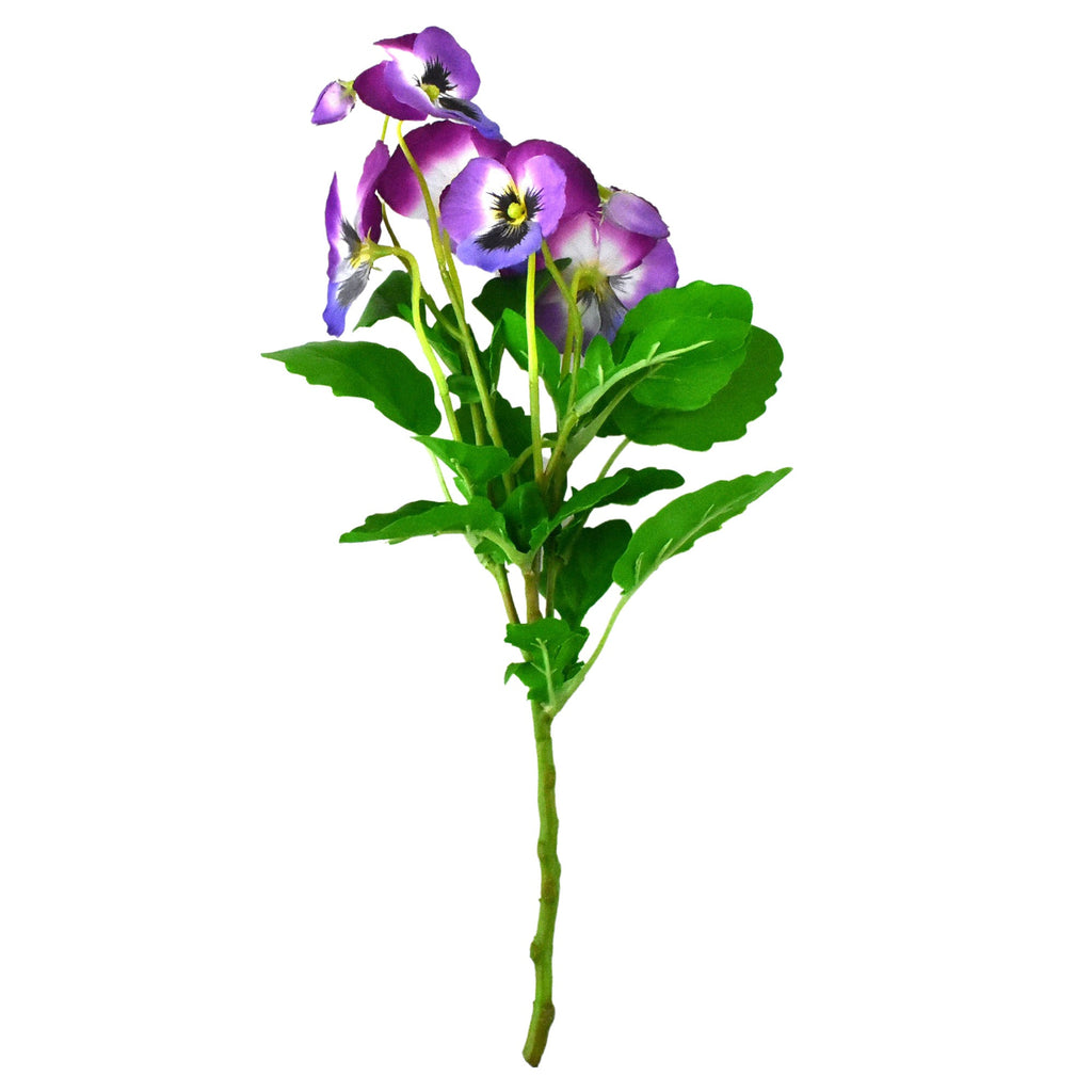Artificial Pansy Stem, 15-inch