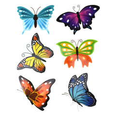 Butterfly 3D Wall Stickers, 4-7/8-Inch, 6-Piece