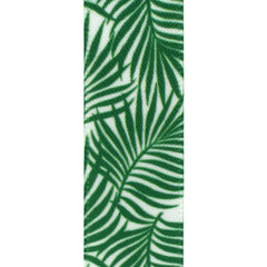 Summer Tropical Fern Leaves Satin Ribbon, 5/8-inch, 10-yard