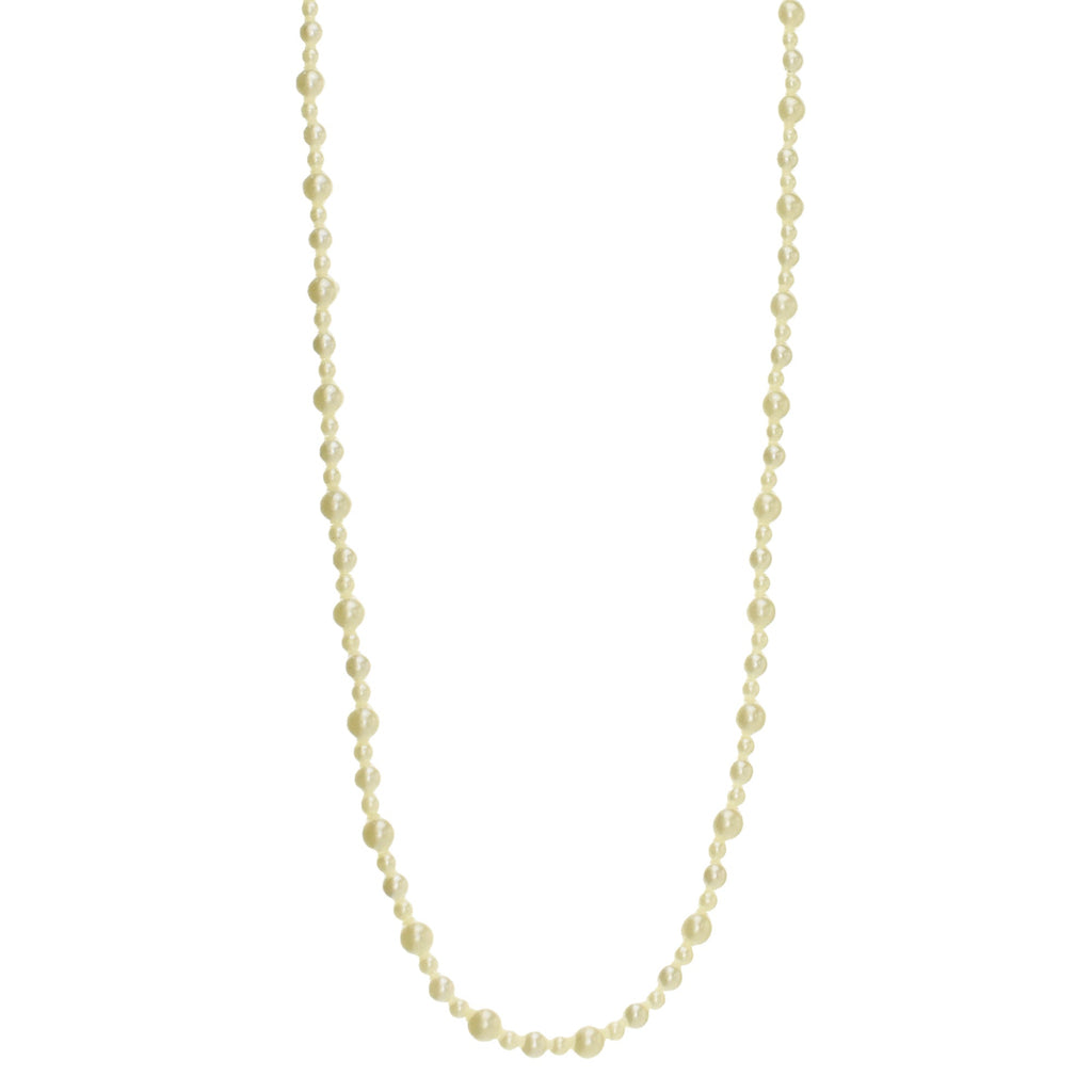 Plastic Pearl Bead Necklace Strand, 34-1/2-inch
