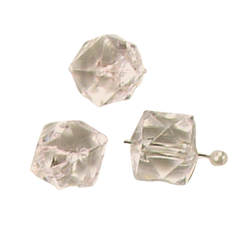 Acrylic Crystal 12-Point Star Diamond, 1-Inch, 100-Count