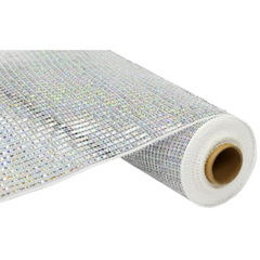 Metallic Floral Mesh Wrap, 10-inch, 10-yard