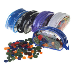 Assorted Mixed Color Buttons, 85-grams