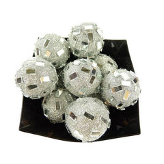 Glitter Disco Ornament Balls, 1-1/4-inch, 10-Piece